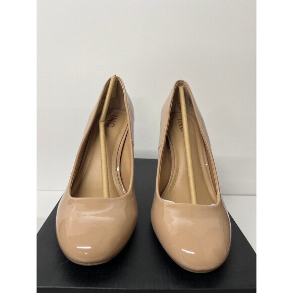 INC Women's Laurenne Nude Patent Round Toe Stiletto Slip On Pumps Size 8M - Picture 4 of 7